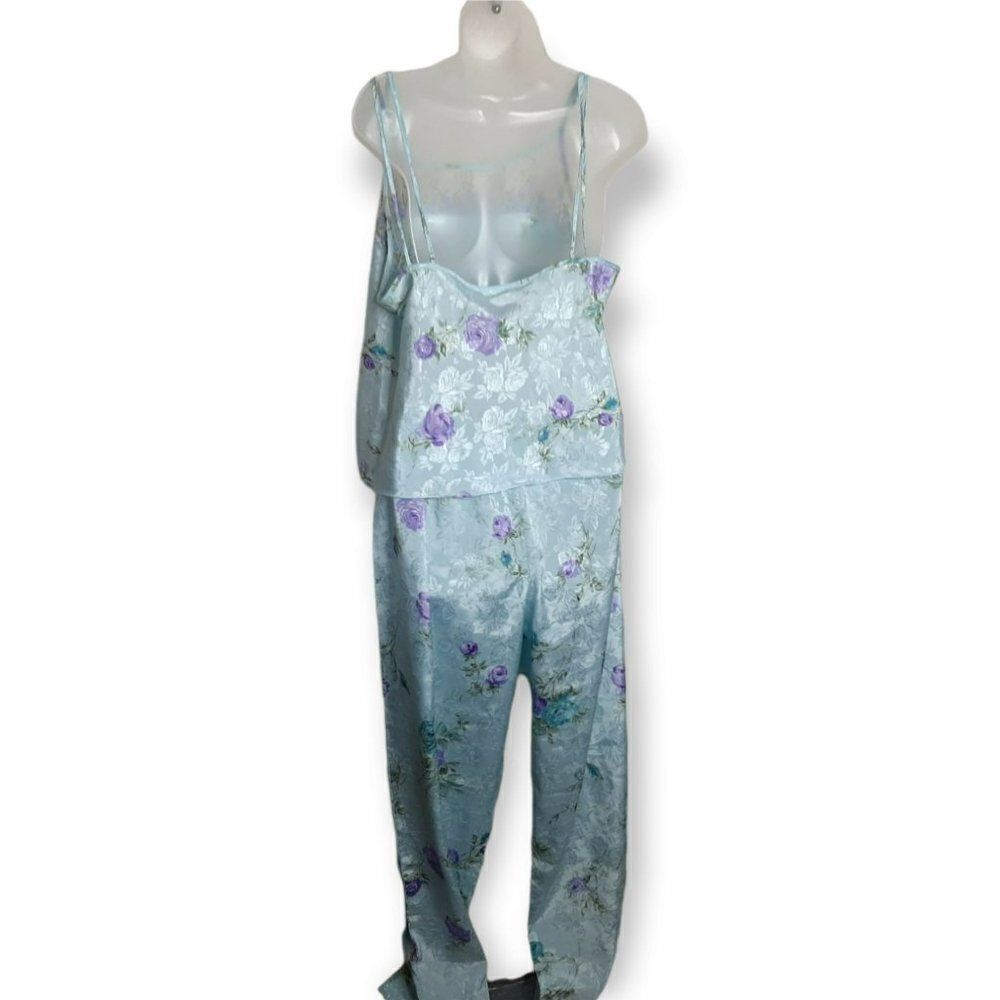California Dynasty Vintage 2 Piece Floral Pajama Set size L - Picture 6 of 9